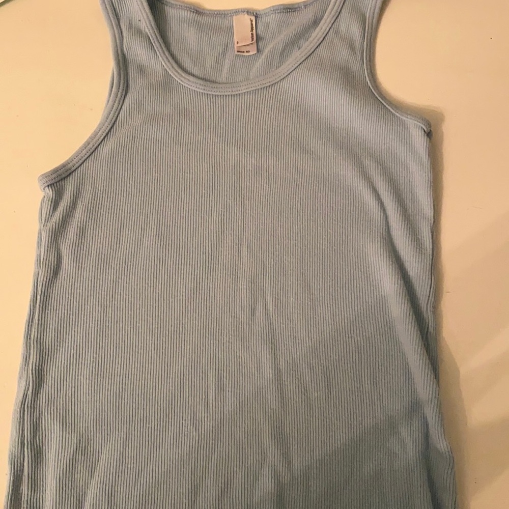 baby blue fitted tank